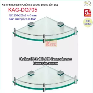 Kệ kiếng góc 2 TẦNG phòng tắm Đình quốc DQ KAG-DQ705