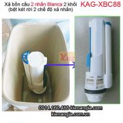 Xả 2 nhấn Blanca cao cấp bồn cầu 2 khối,bệt két rời KAG-XBC88