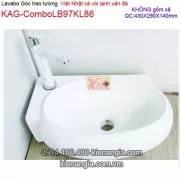 Combo lavabo góc và vòi inox 304 vân đá KAG-ComboLB97KL86