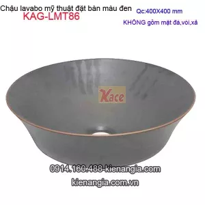 Chậu lavabo mỹ thuật sứ mỹ thuật màu đen huyền bí KAG-LMT86