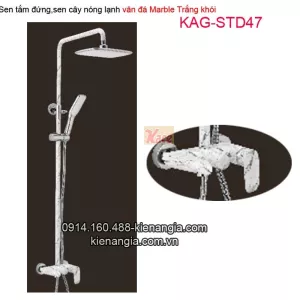 Sen tắm đứng màu đá marble trắng vân khói KAG-STD47