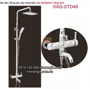 Sen tắm đứng màu đá marble trắng vân khói KAG-STD48