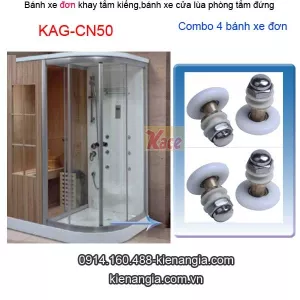 Bánh xe đơn cửa lùa bồn tắm kiếng đứng KAG-CN50 combo4 cái