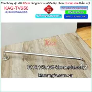 Thanh tay vịn inox sus304 lắp âm an toàn người già,bệnh viện dài 65cm KAG-TTV650