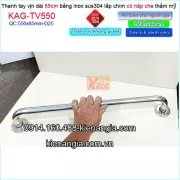 Thanh tay vịn inox sus304 lắp âm an toàn người già,bệnh viện dài 55cm KAG-TTV550
