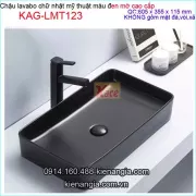 Chậu lavabo đen  mờ cao cấp đặt bàn KAG-LMT123