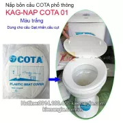 Nắp nhựa bồn cầu phổ thông màu trắng KAG-NAPCOTA01