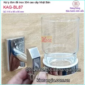 Kệ ly đơn inox Việt Nhật cao cấp KAG-BL87