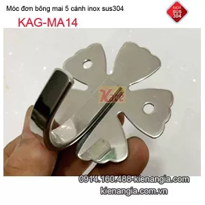 Móc đơn bông mai 5 cánh inox KAG-MA14