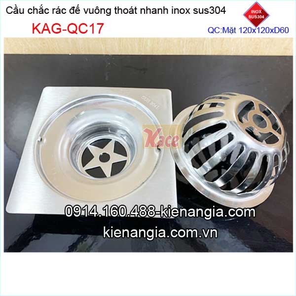 KAG-QC17-Cau-chan-rac-sus304-bong-de-vuong-120x120xD60-KAG-QC17-24