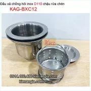 Đầu xả chậu rửa chén Inox KAG-BXC12