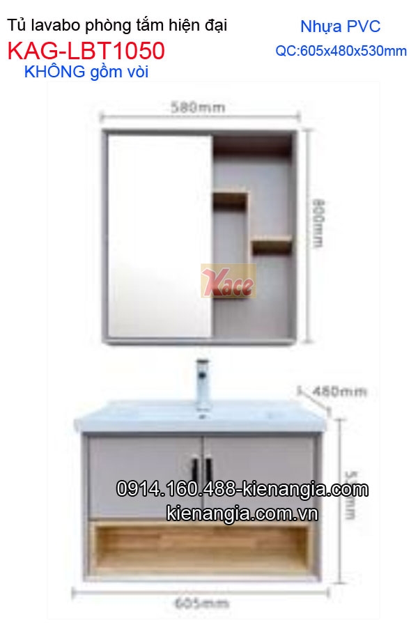 KAG-LBT1050-Tu-lavabo-nhua-PVC-dai-60cm-Proxia-KAG-LBT1050-TSKT