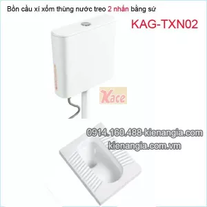 Bộ bồn cầu xí xổm thùng nước treo KAG-TXN02