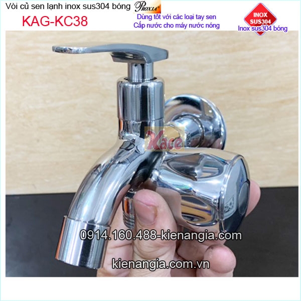Vòi sen lạnh inox sus304 bóng KAG-KC38