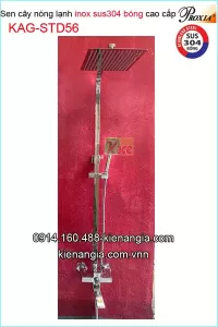 Sen cây vuông,sen tắm đứng inox sus304 bóng Proxia KAG-STD56