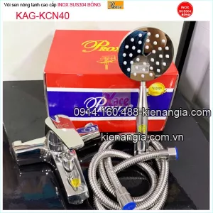 Vòi sen inox bóng kính sus304 nóng lạnh Proxia KAG-KCN40