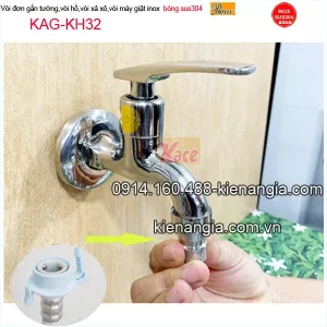 Vòi đơn,vòi hồ,vòi máy giặt inox bóng sus304 Proxia KAG-KH32
