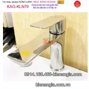 Vòi chậu lavabo nóng lạnh inox  bóng 304 Proxia KAG-KLN70