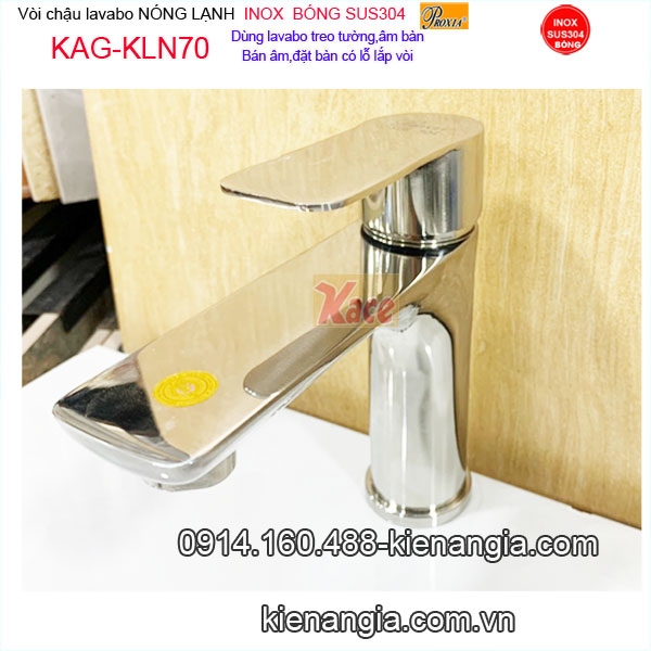 KAG-KLN70-Voi-chau-Lavabo-treo-tuong-inox-bong-sus304-nong-lanh-Proxia-KAG-KLN70-3