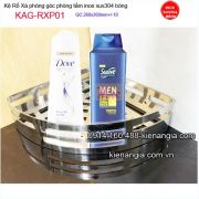 Kệ rổ góc phòng tắm inox sus304 bóng KAG-RXP01
