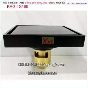 Thoát sàn chống hôi màu đen mỹ thuật 12x12xD496090 KAH-TS196