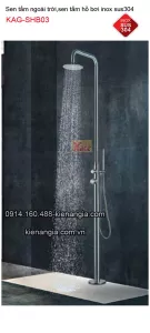 Sen tắm đứng ngoài trời,sen tắm hồ bơi  inox sus304 KAG-SHB03
