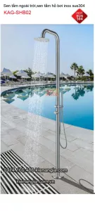 Sen tắm đứng ngoài trời,sen tắm hồ bơi  inox sus304 KAG-SHB02