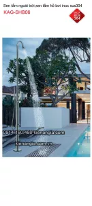 Sen tắm đứng ngoài trời,sen tắm hồ bơi  inox sus304 KAG-SHB06