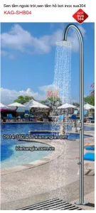 Sen tắm đứng ngoài trời,sen tắm hồ bơi  inox sus304 KAG-SHB04