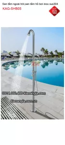 Sen tắm đứng ngoài trời,sen tắm hồ bơi  inox sus304 KAG-SHB05