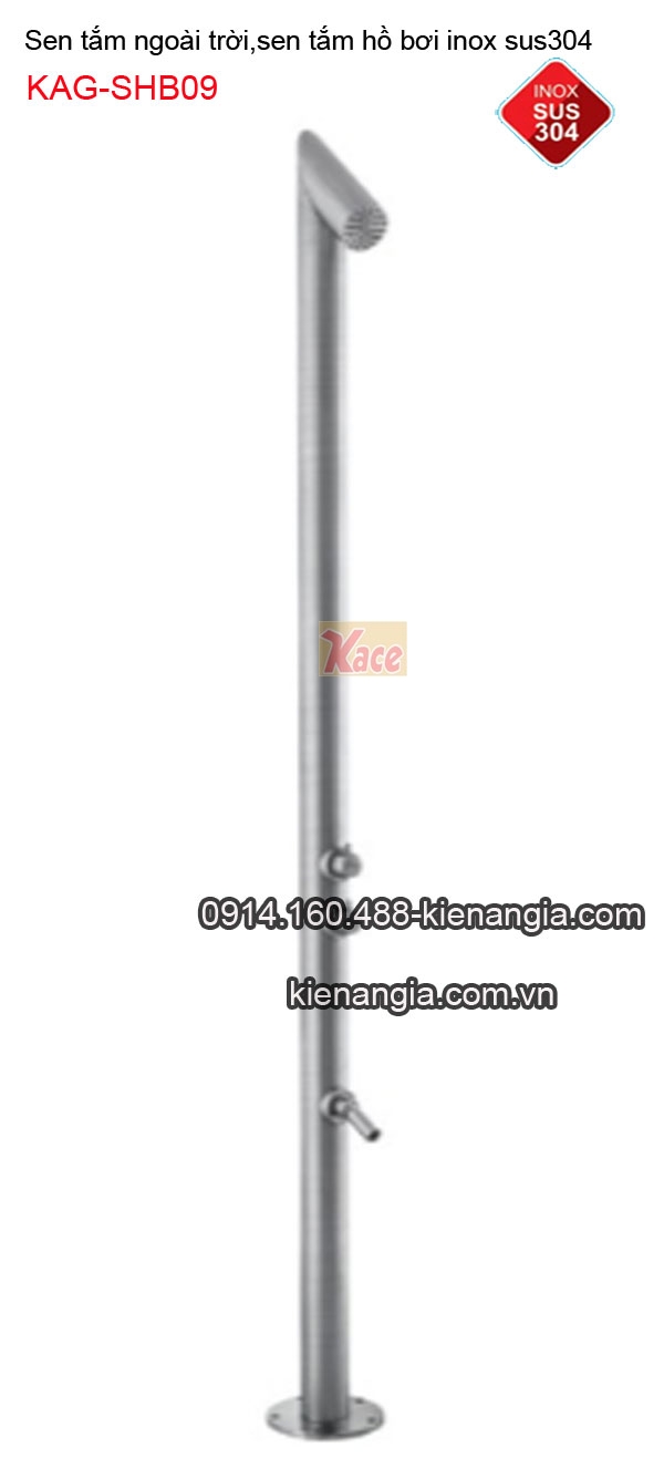 Sen tắm đứng ngoài trời,sen tắm hồ bơi  inox sus304 KAG-SHB09