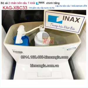 Bộ xả bồn cầu 1 khối INAX AC900-AC909VRN chính hãng 2 nhấn  KAG-XBC33 xả cầu liền khối Inax