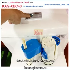 Bộ xả bồn cầu liền 1 khối Thiên Thanh lùn 17cm KAG-XBC46