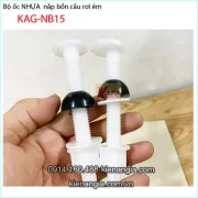 Ốc nắp bồn cầu KAG-NB15 dài 10cm dùng 100% nắp cầu khuy lỗ tròn nhựa dày -CÀNG DÀI CÀNG CHẶT-Chân (ốc khóa) nắp bàn cầu
