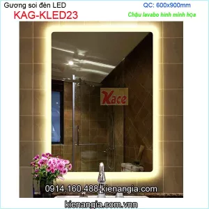 Gương soi đèn Led 600x900-KAG-KLED23