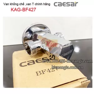 Van T chia nước,van khống chế T chrome chính hãng Caesar KAG-BF427