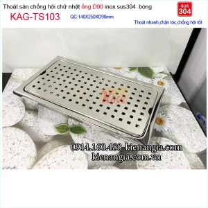 Ga thoát sàn phòng tắm dài 140X250 D90 KAG-TSD103