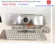 Phễu thu sàn nhà tắm dài 100x300 D60 KAG-TSD104