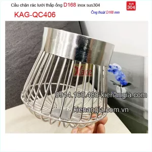 Cầu chặn rác Inox 304  ống D168 lưới thấp KAG-QC406