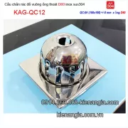 Cầu chắn rác đế vuông 10x10xD60 INOX 304 KAG-QC12