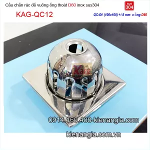 Cầu chắn rác đế vuông 10x10xD60 INOX 304 KAG-QC12
