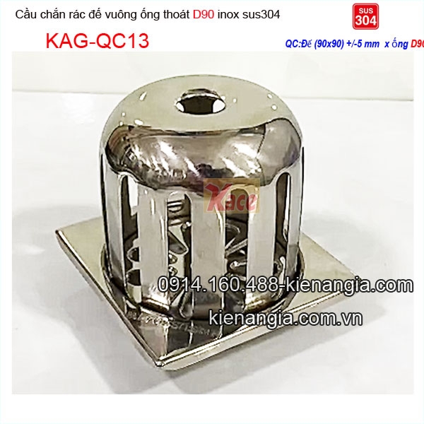 KAG-QC13-Cau-chan-rac-inox-304-ong-d90-de-vuong-inox-304-90x90xD90-KAG-QC13-22