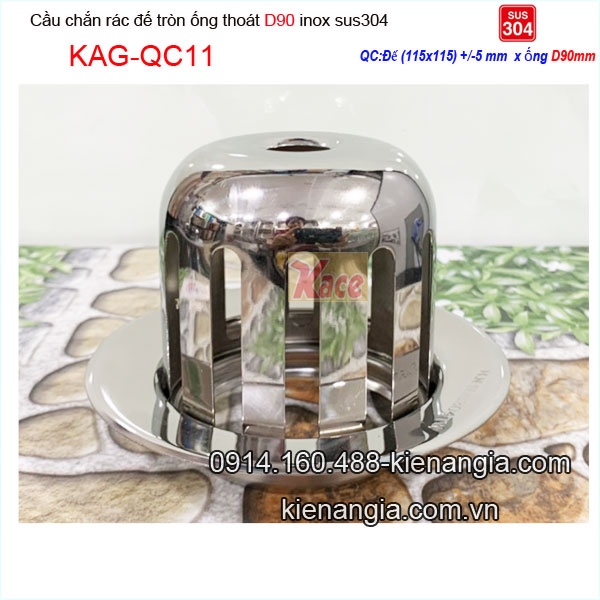 Quả cầu chắn rác sus304 đế tròn O90 KAG-QC11