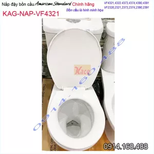 Nắp đậy bồn cầu Mỹ chính hãng thân tròn Caravel-KAG-NAPVF4321
