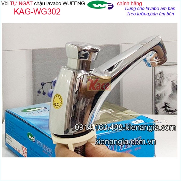 VÒI TỰ NGẮT LAVABO,vòi tự động ngắt nước WUFENG chính hãng KAG-WG302
