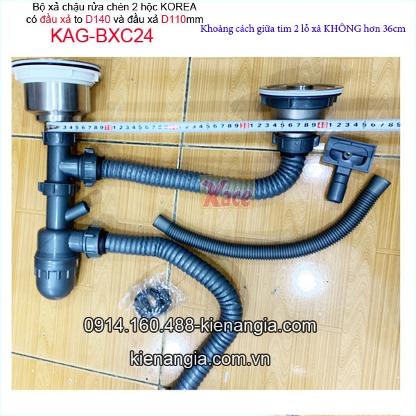 KAG-BXC24-Bo-xa-siphong-chau-rua-chen-2-hoc-D140D110-KAG-BXC24-kich-thuoc