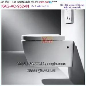 Bồn cầu TREO TƯỜNG cao cấp INAX chính hãng KAG-AC952VN