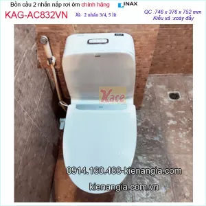 Bồn cầu cao cấp 2 nhấn INAX chính hãng INAX-AC832VN