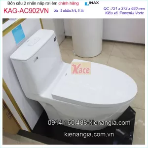 Bồn cầu 1 khối cao cấp 2 nhấn INAX chính hãng INAX-AC902VN
