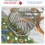 Cầu lưới chắm rác sân phơi inox 304  cao cấp D114 KAG-QC302